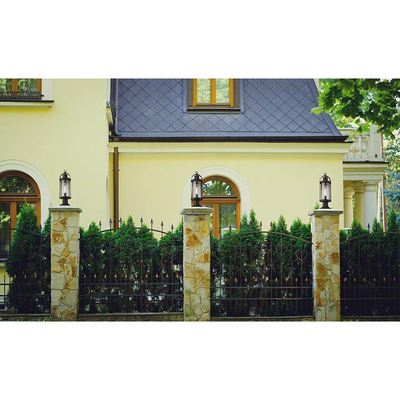 Image 2 Z-Lite 1 Light Outdoor Pier Mounted Fixture in Black Finish more views