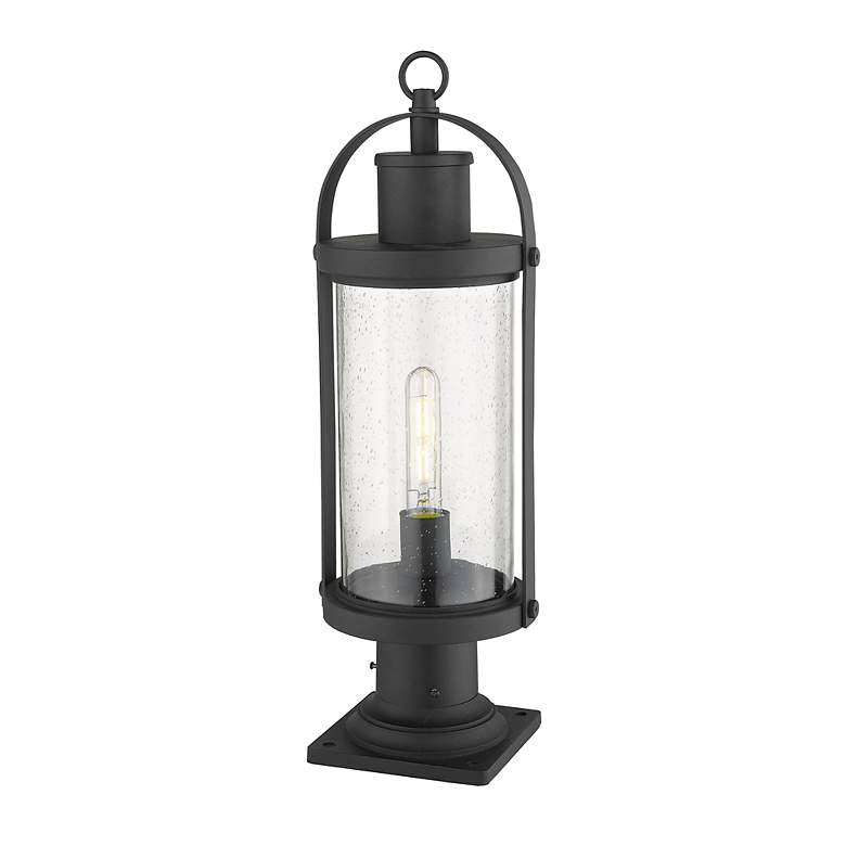 Image 3 Z-Lite 1 Light Outdoor Pier Mounted Fixture in Black Finish more views