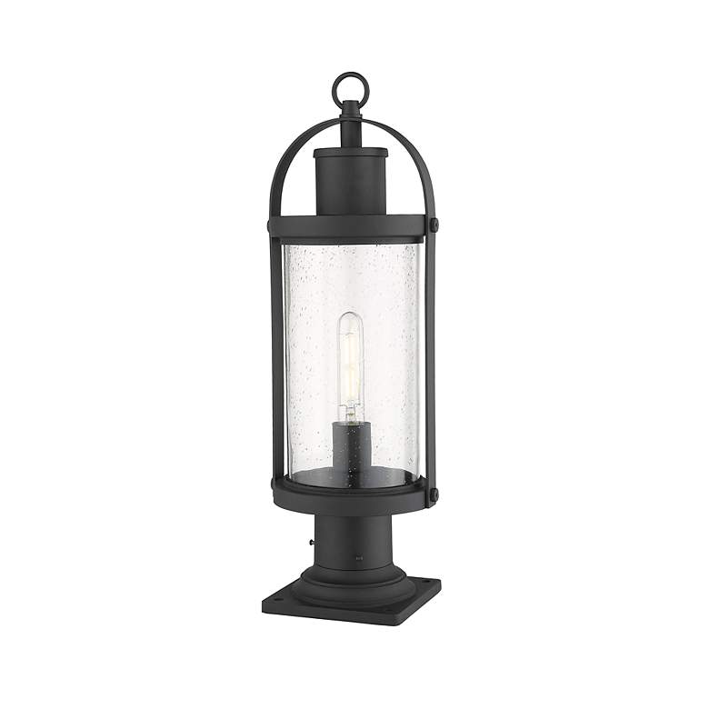 Image 4 Z-Lite 1 Light Outdoor Pier Mounted Fixture in Black Finish more views