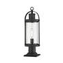 5_Z-Lite 1 Light Outdoor Pier Mounted Fixture in Black Finish more views