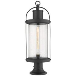 Z-Lite 1 Light Outdoor Pier Mounted Fixture in Black Finish