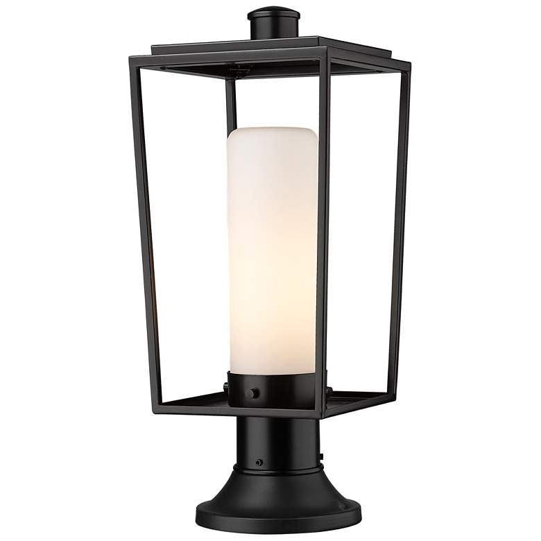 Image 1 Z-Lite 1 Light Outdoor Pier Mounted Fixture in Black Finish