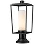 Z-Lite 1 Light Outdoor Pier Mounted Fixture in Black Finish