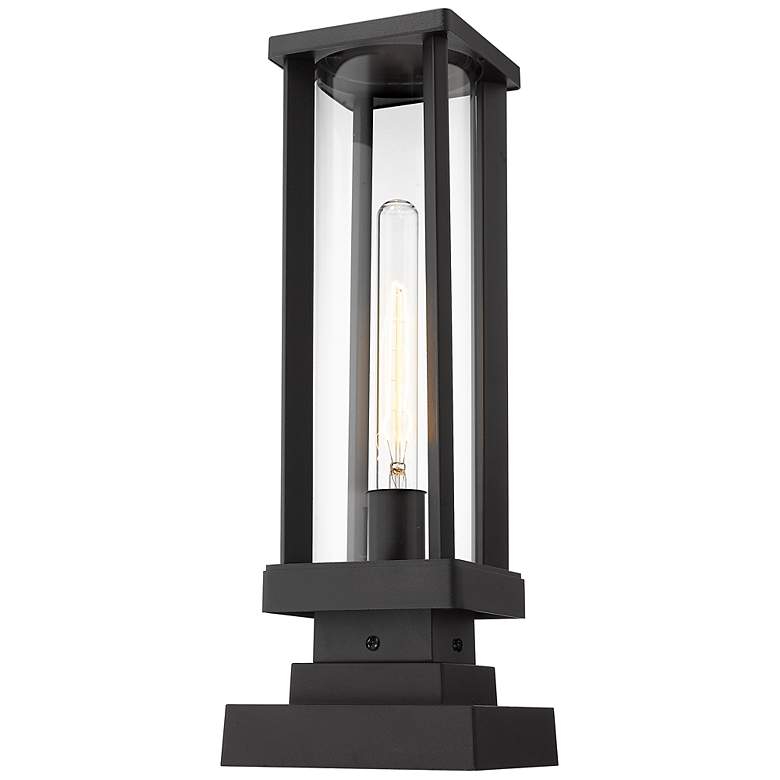 Image 2 Z-Lite 1 Light Outdoor Pier Mounted Fixture in Black Finish