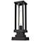 Z-Lite 1 Light Outdoor Pier Mounted Fixture in Black Finish