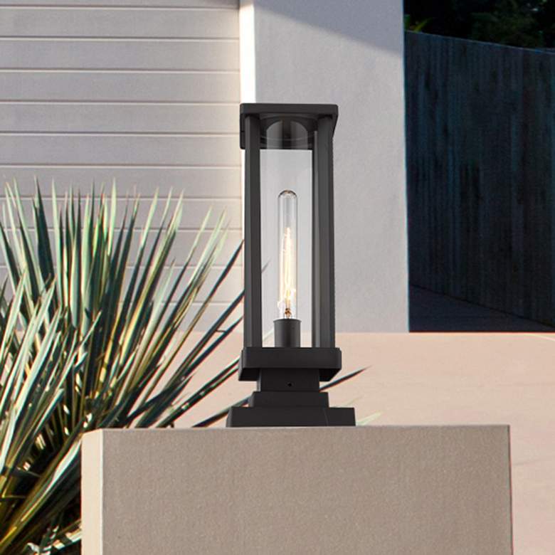 Image 1 Z-Lite 1 Light Outdoor Pier Mounted Fixture in Black Finish