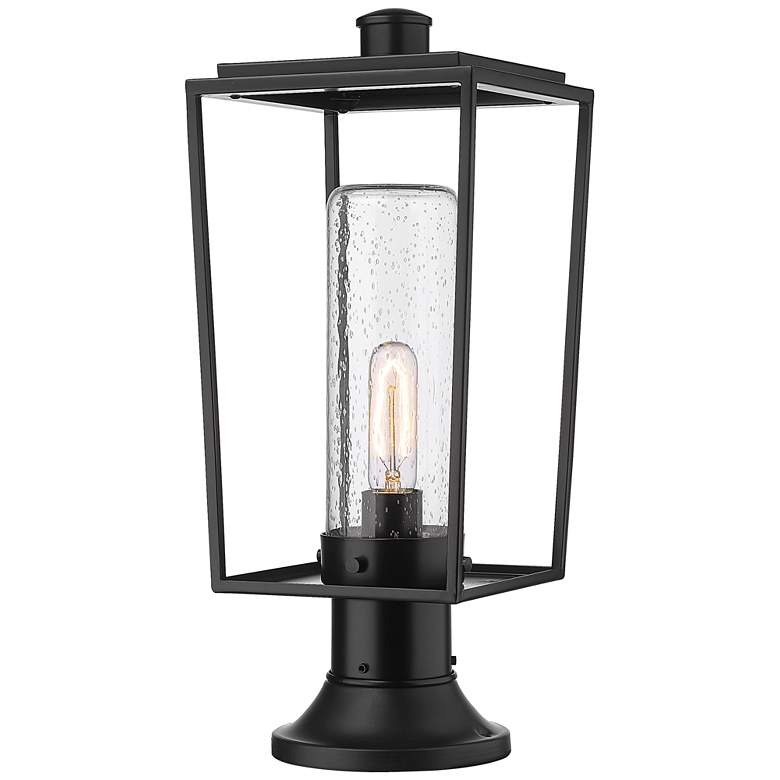 Image 1 Z-Lite 1 Light Outdoor Pier Mounted Fixture in Black Finish