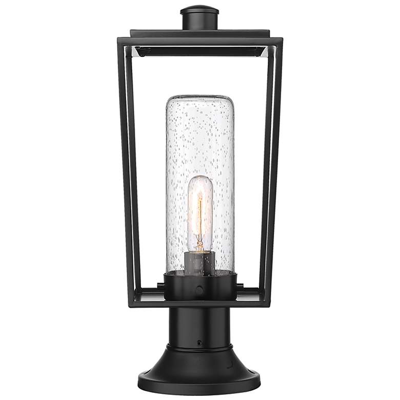 Image 4 Z-Lite 1 Light Outdoor Pier Mounted Fixture in Black Finish more views