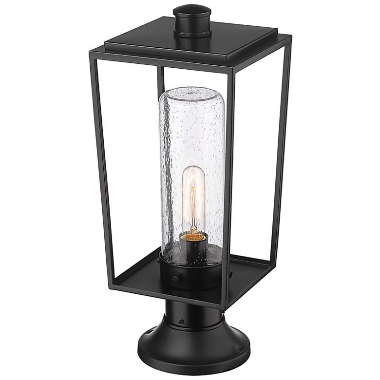 Image 5 Z-Lite 1 Light Outdoor Pier Mounted Fixture in Black Finish more views
