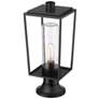 5_Z-Lite 1 Light Outdoor Pier Mounted Fixture in Black Finish more views