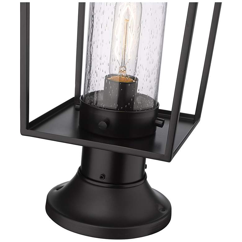 Image 6 Z-Lite 1 Light Outdoor Pier Mounted Fixture in Black Finish more views