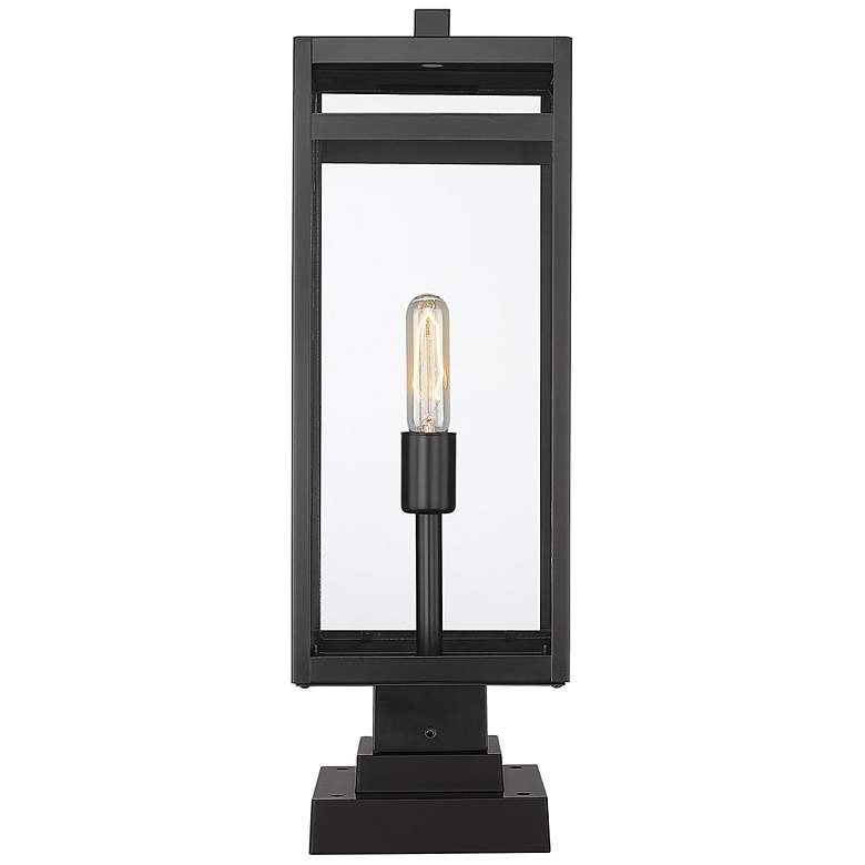Image 3 Z-Lite 1 Light Outdoor Pier Mounted Fixture in Black Finish more views