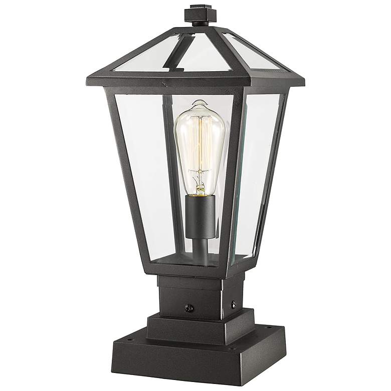 Image 2 Z-Lite 1 Light Outdoor Pier Mounted Fixture in Black Finish
