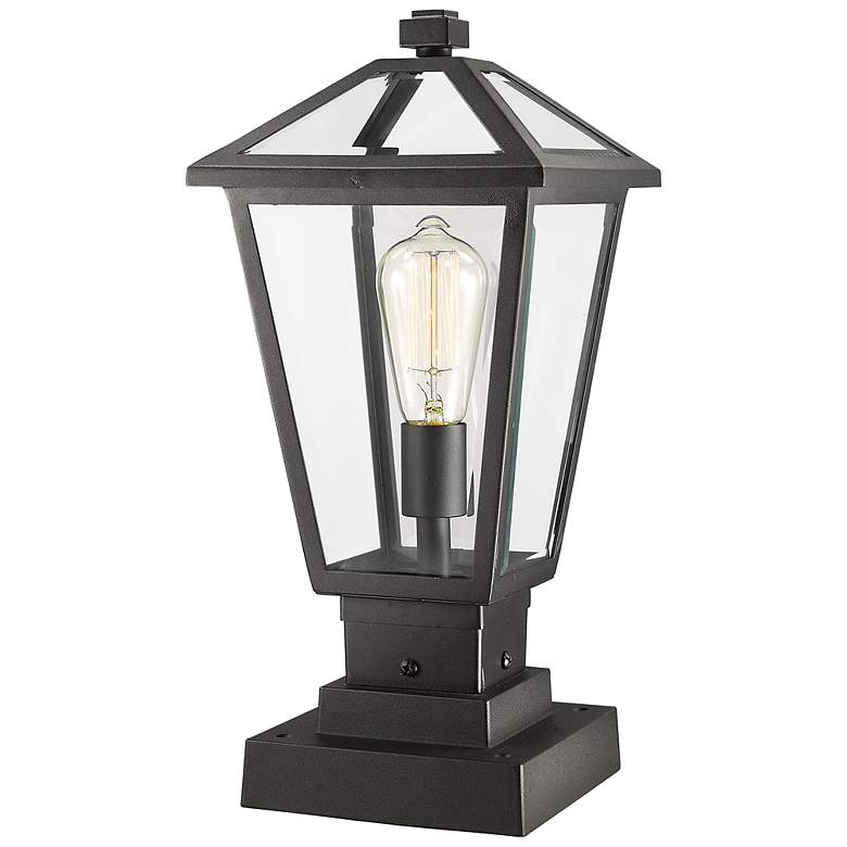 Image 1 Z-Lite 1 Light Outdoor Pier Mounted Fixture in Black Finish