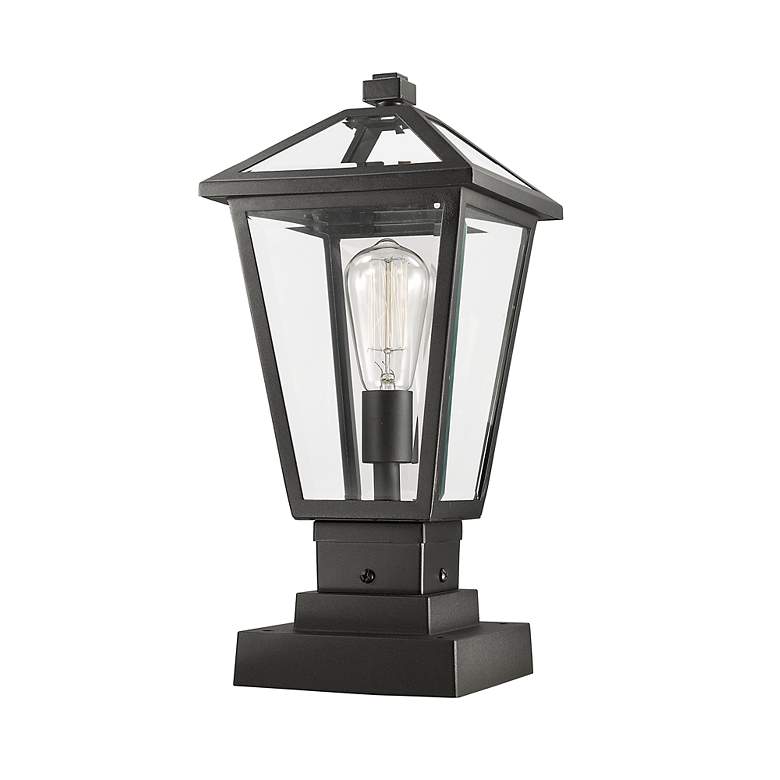 Image 4 Z-Lite 1 Light Outdoor Pier Mounted Fixture in Black Finish more views