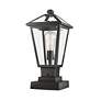 4_Z-Lite 1 Light Outdoor Pier Mounted Fixture in Black Finish more views