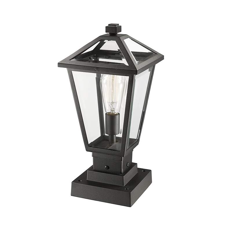 Image 5 Z-Lite 1 Light Outdoor Pier Mounted Fixture in Black Finish more views