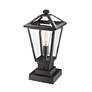 5_Z-Lite 1 Light Outdoor Pier Mounted Fixture in Black Finish more views