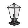6_Z-Lite 1 Light Outdoor Pier Mounted Fixture in Black Finish more views