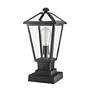 7_Z-Lite 1 Light Outdoor Pier Mounted Fixture in Black Finish more views