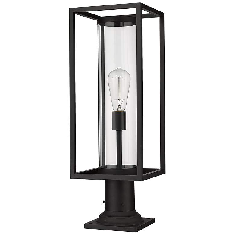 Image 6 Z-Lite 1 Light Outdoor Pier Mounted Fixture in Black Finish more views