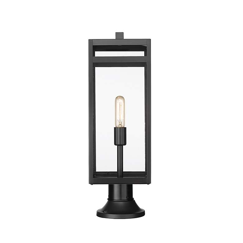 Image 2 Z-Lite 1 Light Outdoor Pier Mounted Fixture in Black Finish more views