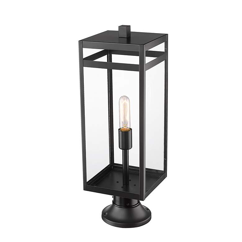 Image 3 Z-Lite 1 Light Outdoor Pier Mounted Fixture in Black Finish more views