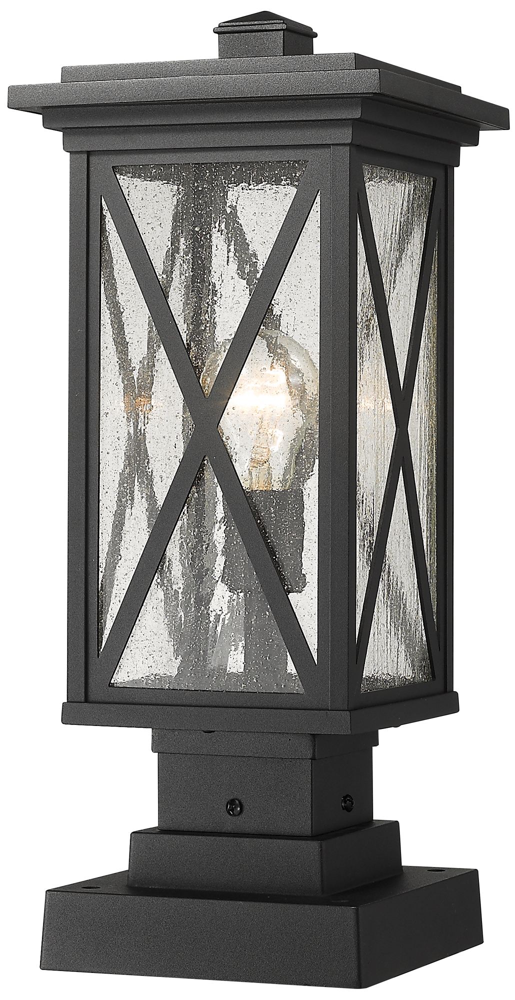 Image 2 Z-Lite 1 Light Outdoor Pier Mounted Fixture in Black Finish
