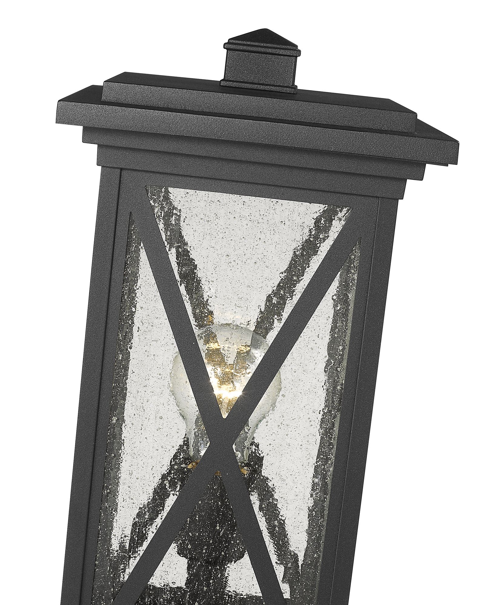 Image 7 Z-Lite 1 Light Outdoor Pier Mounted Fixture in Black Finish more views