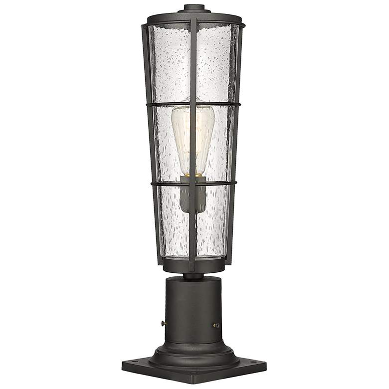 Image 1 Z-Lite 1 Light Outdoor Pier Mounted Fixture in Black Finish