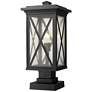 2_Z-Lite 1 Light Outdoor Pier Mounted Fixture in Black Finish