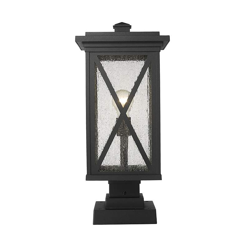 Image 5 Z-Lite 1 Light Outdoor Pier Mounted Fixture in Black Finish more views