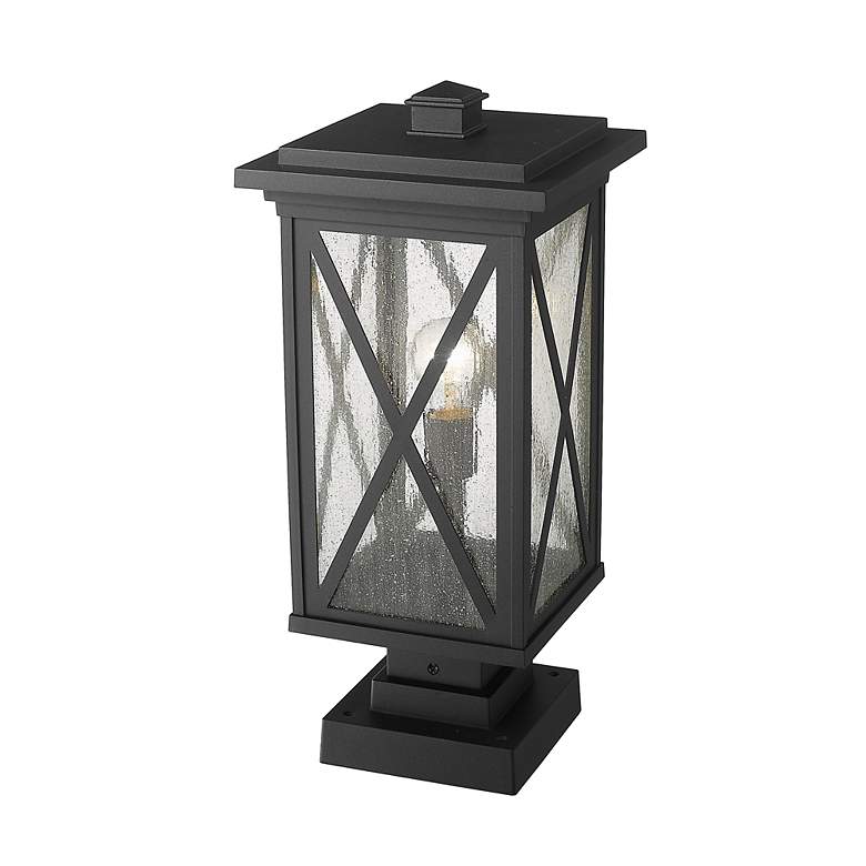 Image 6 Z-Lite 1 Light Outdoor Pier Mounted Fixture in Black Finish more views