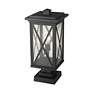 6_Z-Lite 1 Light Outdoor Pier Mounted Fixture in Black Finish more views