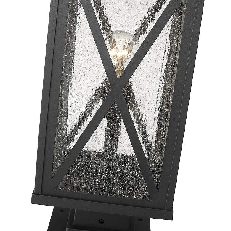 Image 7 Z-Lite 1 Light Outdoor Pier Mounted Fixture in Black Finish more views