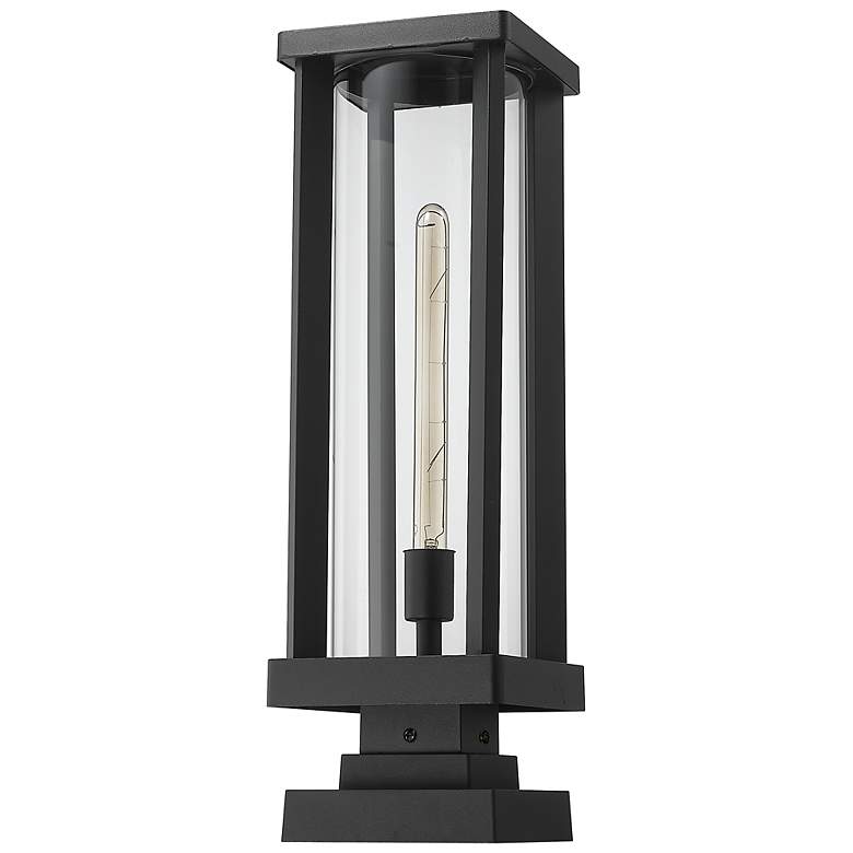 Image 6 Z-Lite 1 Light Outdoor Pier Mounted Fixture in Black Finish more views