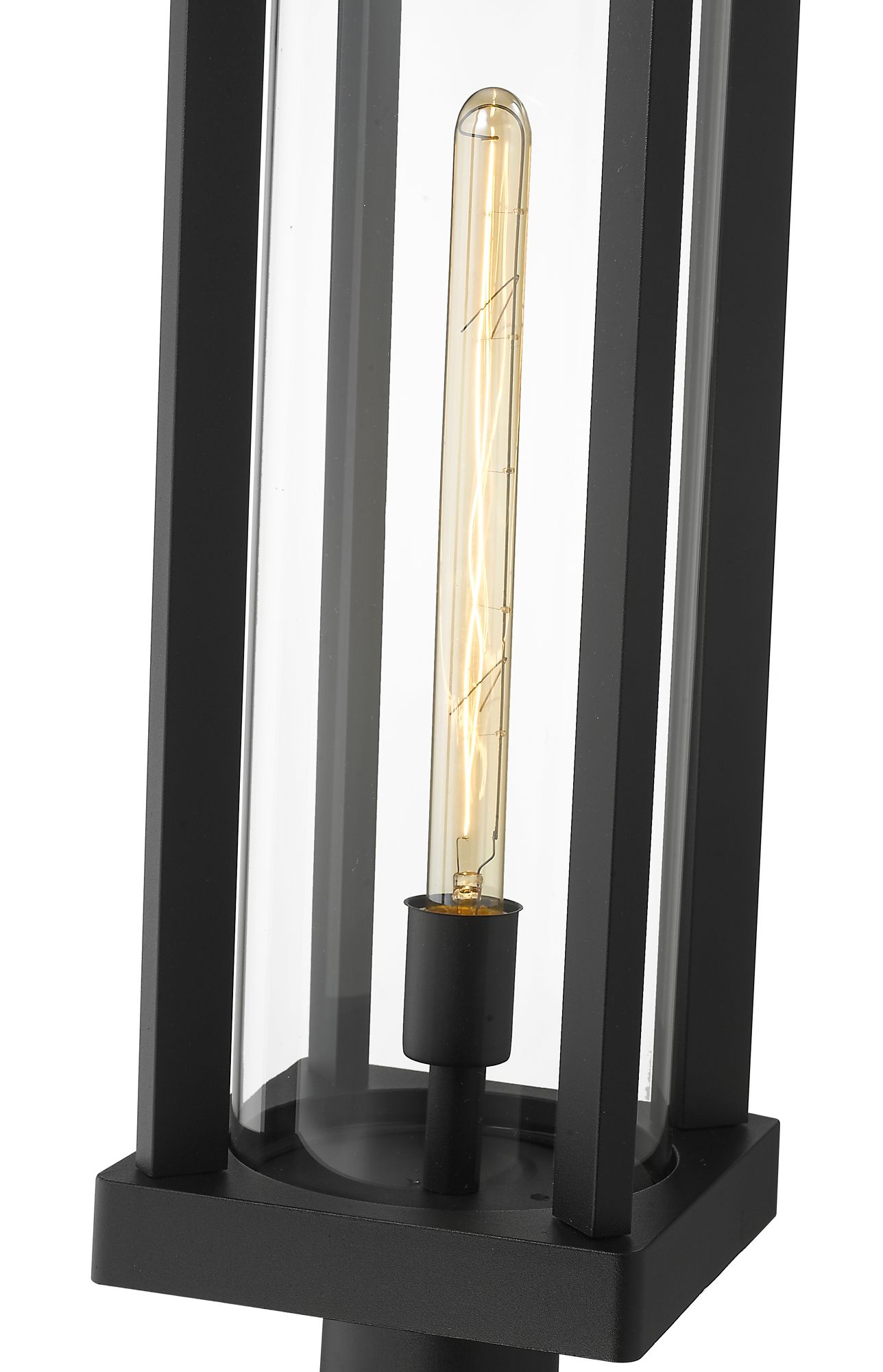 Image 7 Z-Lite 1 Light Outdoor Pier Mounted Fixture in Black Finish more views