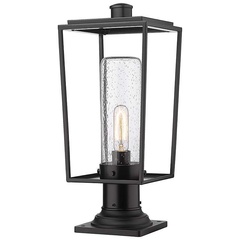Image 2 Z-Lite 1 Light Outdoor Pier Mounted Fixture in Black Finish