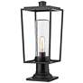 2_Z-Lite 1 Light Outdoor Pier Mounted Fixture in Black Finish