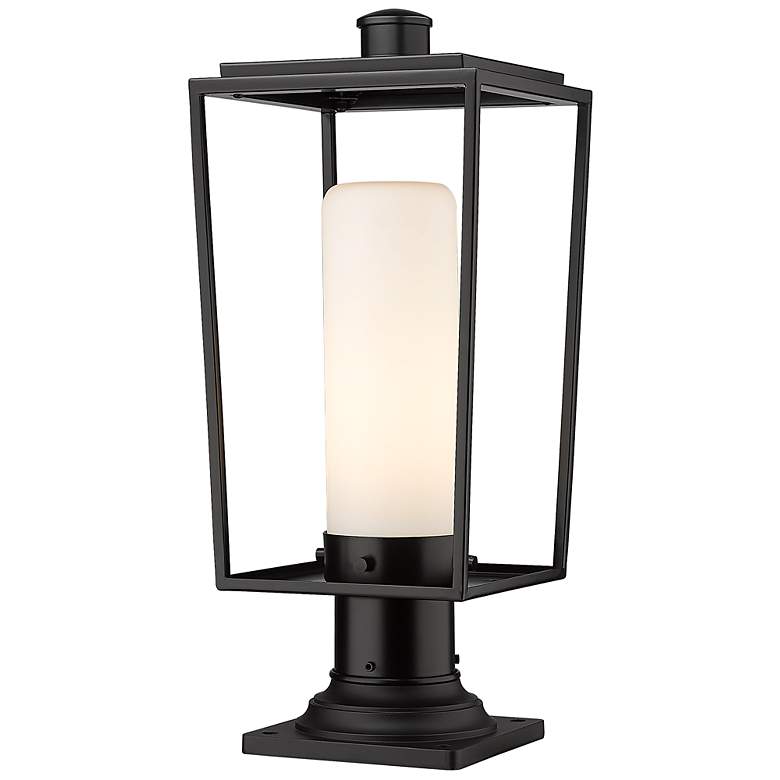 Image 2 Z-Lite 1 Light Outdoor Pier Mounted Fixture in Black Finish