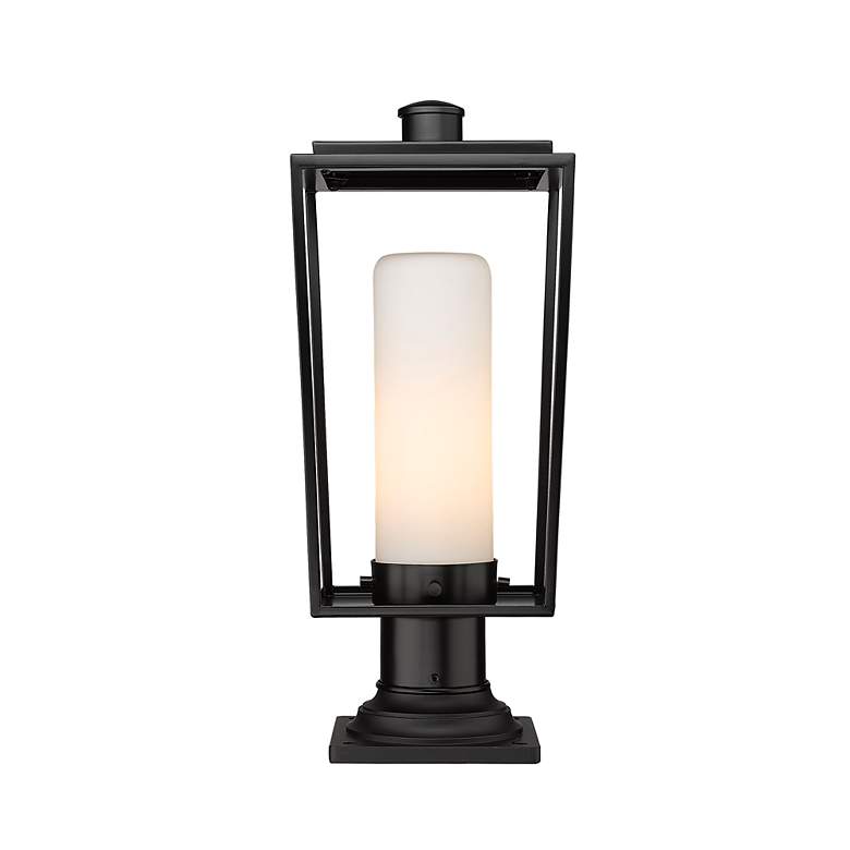 Image 5 Z-Lite 1 Light Outdoor Pier Mounted Fixture in Black Finish more views