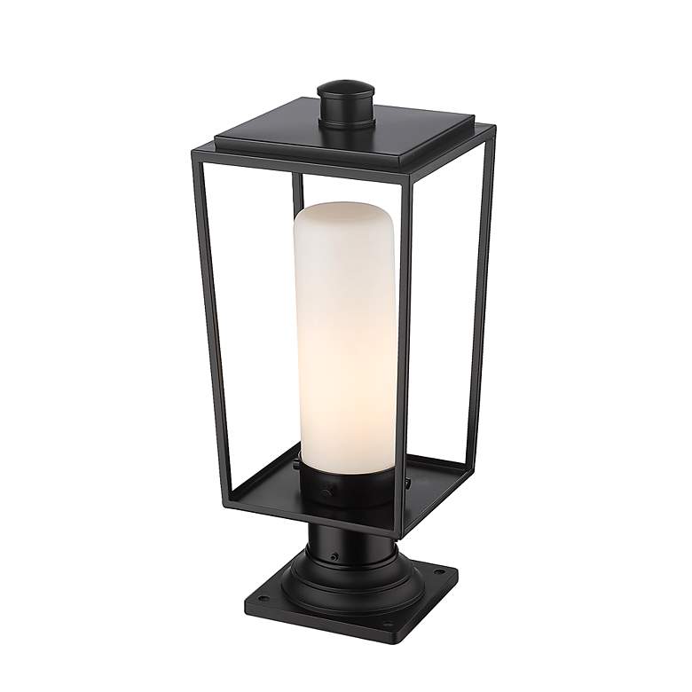 Image 6 Z-Lite 1 Light Outdoor Pier Mounted Fixture in Black Finish more views