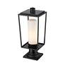 6_Z-Lite 1 Light Outdoor Pier Mounted Fixture in Black Finish more views