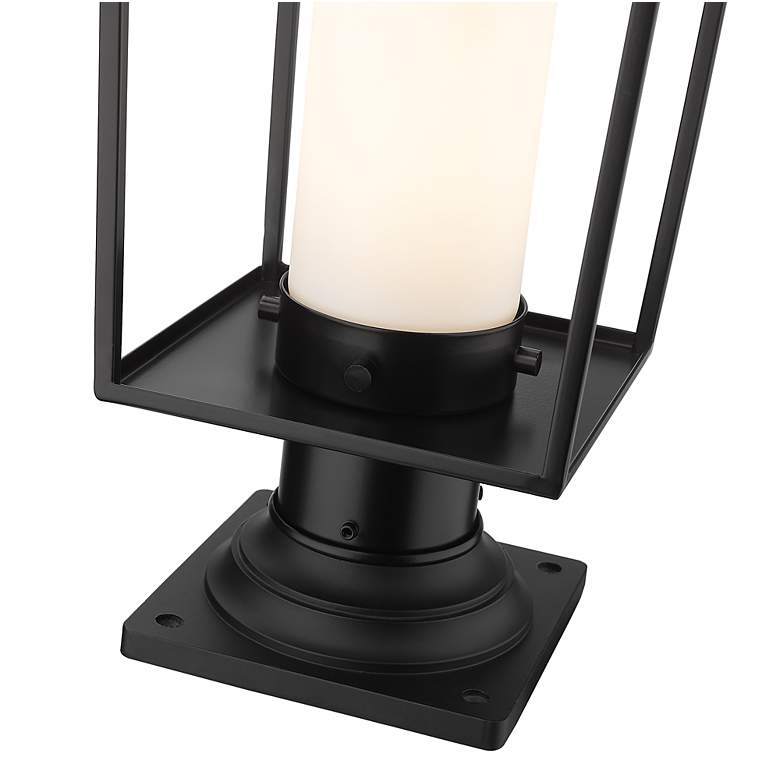 Image 7 Z-Lite 1 Light Outdoor Pier Mounted Fixture in Black Finish more views