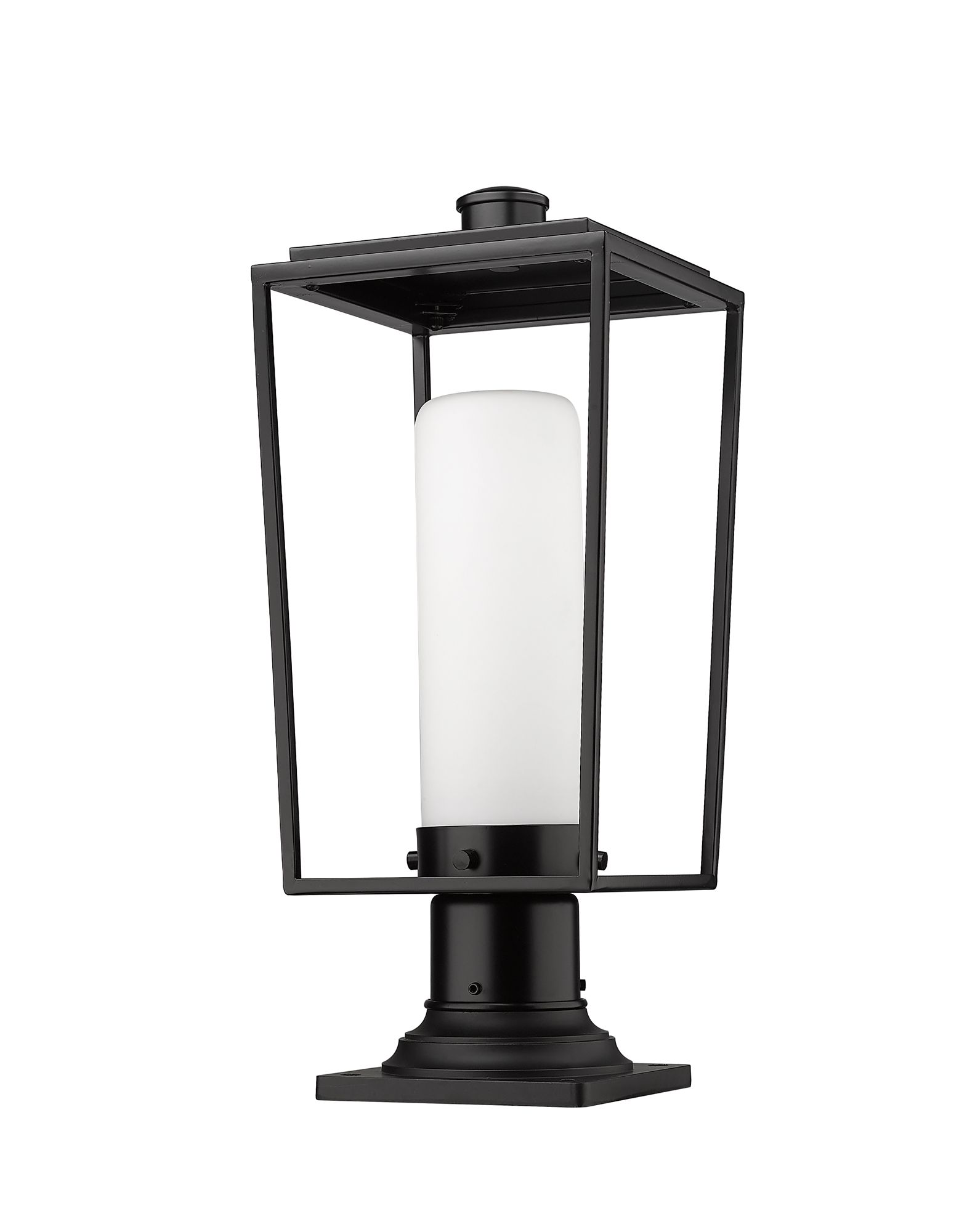 Z-Lite 1 Light Outdoor Pier Mounted Fixture in Black Finish