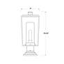 Z-Lite 1 Light Outdoor Pier Mounted Fixture in Black Finish