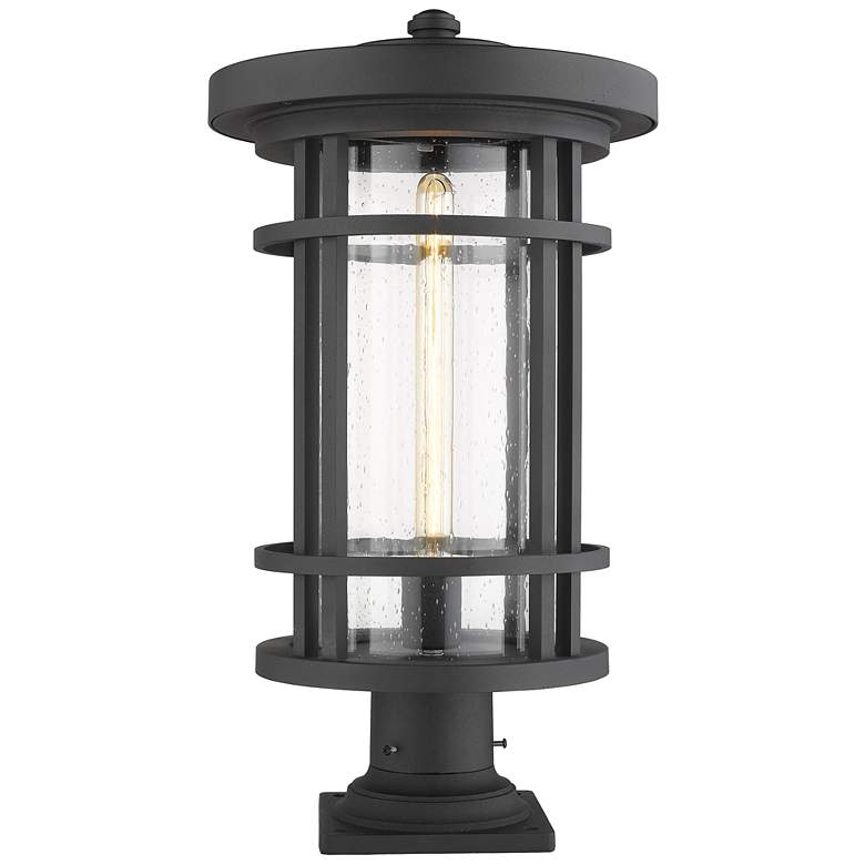 Image 1 Z-Lite 1 Light Outdoor Pier Mounted Fixture in Black Finish