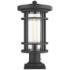 Z-Lite 1 Light Outdoor Pier Mounted Fixture in Black Finish