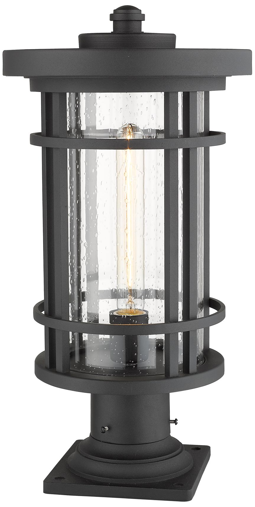 Image 4 Z-Lite 1 Light Outdoor Pier Mounted Fixture in Black Finish more views