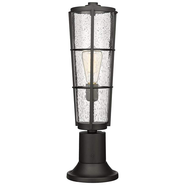Image 1 Z-Lite 1 Light Outdoor Pier Mounted Fixture in Black Finish